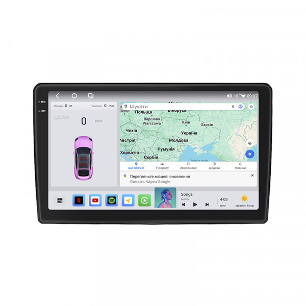 Штатная магнитола Lesko для Opel Antara I 2006-2011 экран 9" 4/64 QLED CarPlay 4G Wi-Fi GPS 360 Prime
