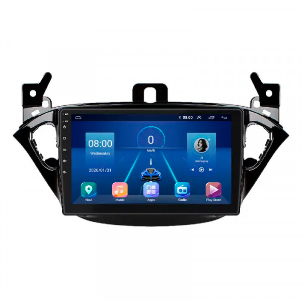 Штатная магнитола Lesko для Opel Corsa E 2014-2019 экран 9" 6/128Gb 4G Wi-Fi GPS Top