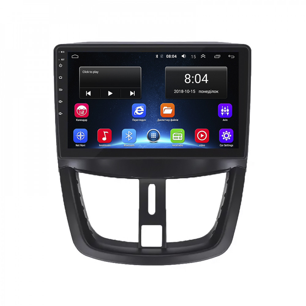 Штатная магнитола Lesko для Peugeot 207 I 2006-2009 экран 9" 2/32Gb Wi-Fi GPS Base