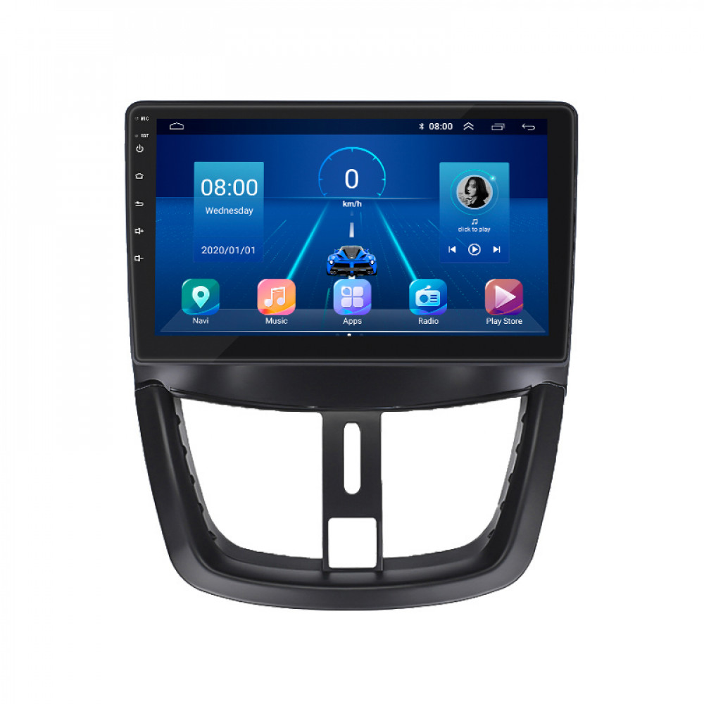 Штатная магнитола Lesko для Peugeot 207 I Рестайлинг 2009-2015 экран 9" 2/32Gb 4G Wi-Fi GPS Top