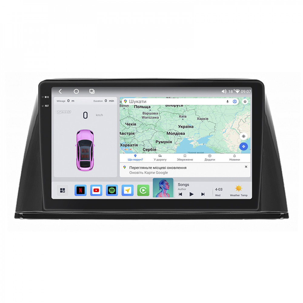 Штатная магнитола Lesko для Peugeot 308 II 2013-2017 экран 10" 4/64 QLED CarPlay 4G Wi-Fi GPS 360 Prime