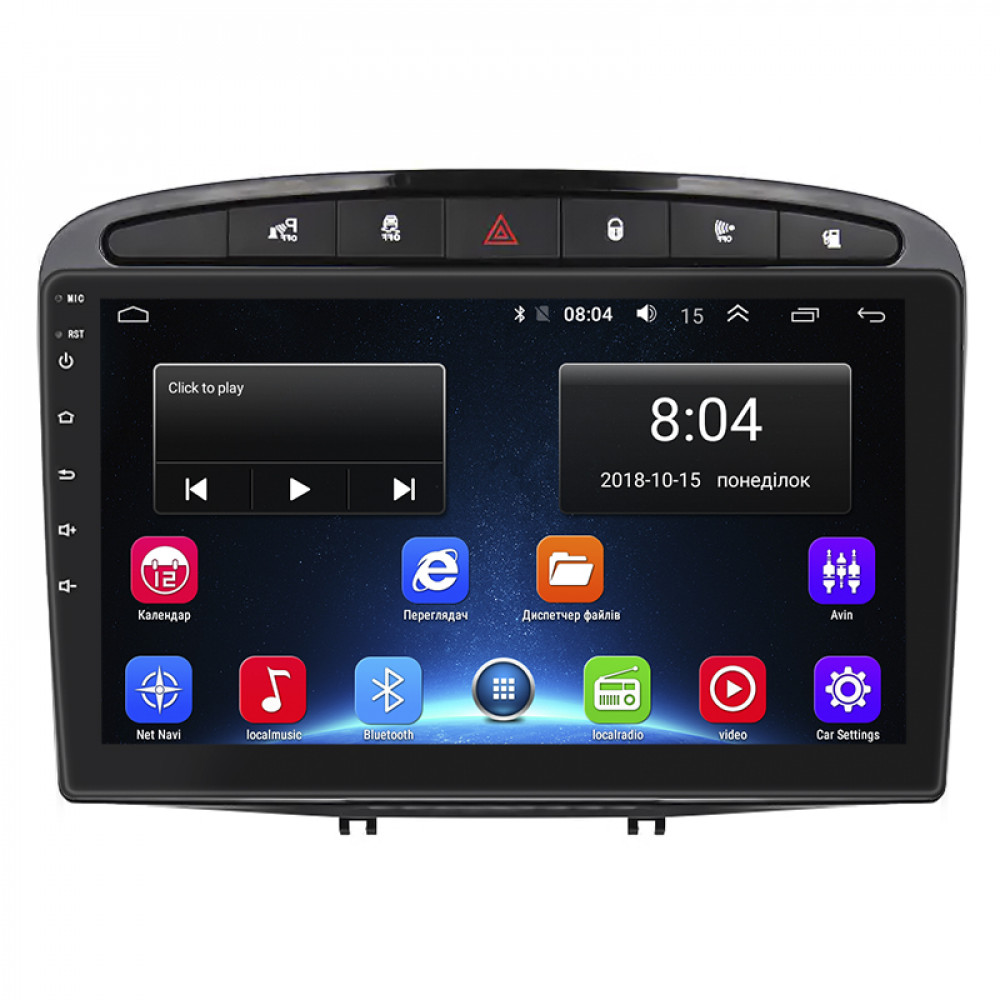 Штатная магнитола Lesko для Peugeot 408 I 2012-2017 экран 9" 2/32Gb Wi-Fi GPS Base