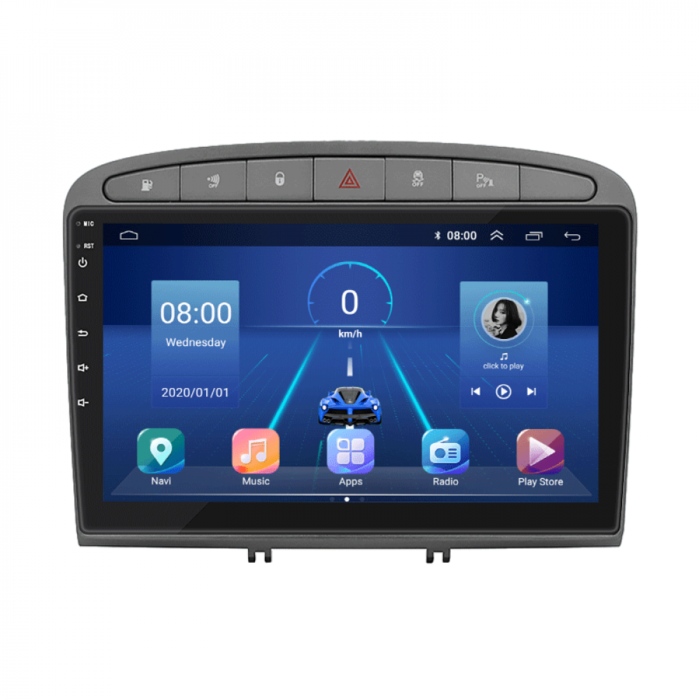 Штатная магнитола Lesko для Peugeot RCZ I 2010-2012 экран 9" 2/32Gb 4G Wi-Fi GPS Top