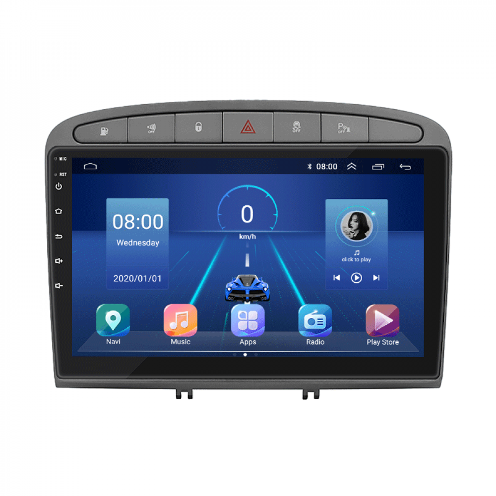 Штатная магнитола Lesko для Peugeot RCZ I Рестайлинг 2012-2015 экран 9" 6/128Gb 4G Wi-Fi GPS Top