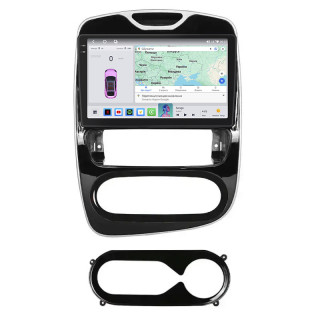 Штатная магнитола Lesko для Renault Clio IV Рестайлинг 2016-2019 экран 10" 4/64 QLED CarPlay 4G Wi-Fi GPS 360 Prime