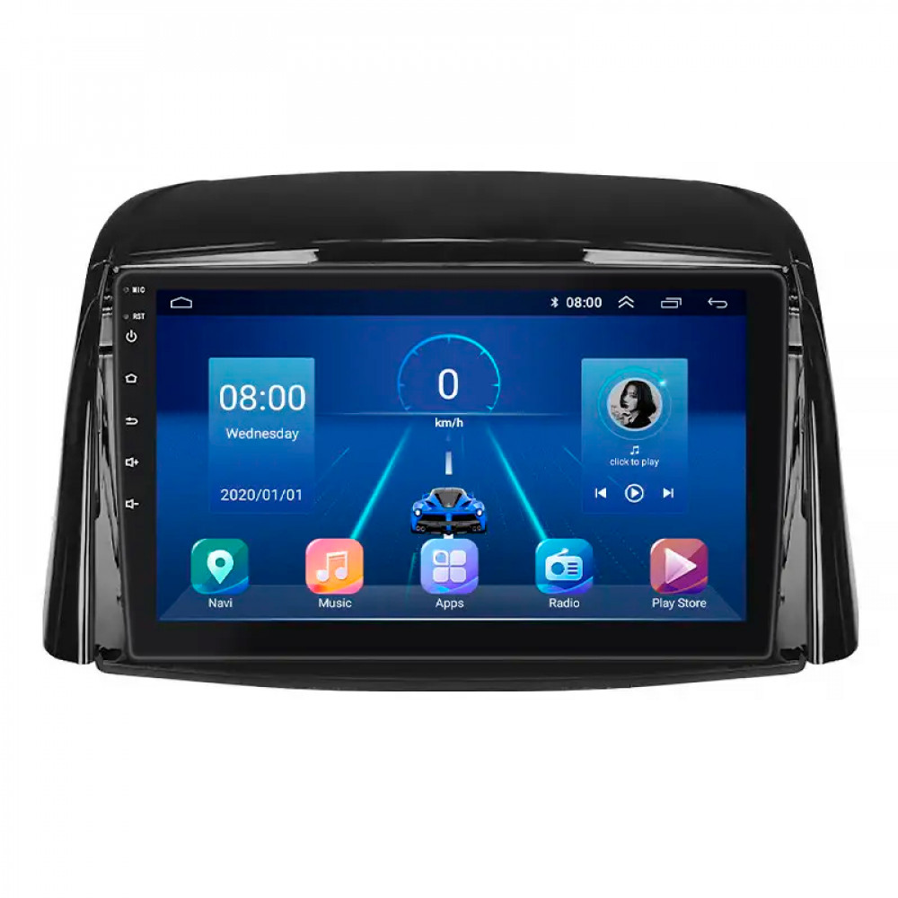 Штатная магнитола Lesko для Renault Koleos I Рестайлинг 2011-2013 экран 9" 6/128Gb 4G Wi-Fi GPS Top