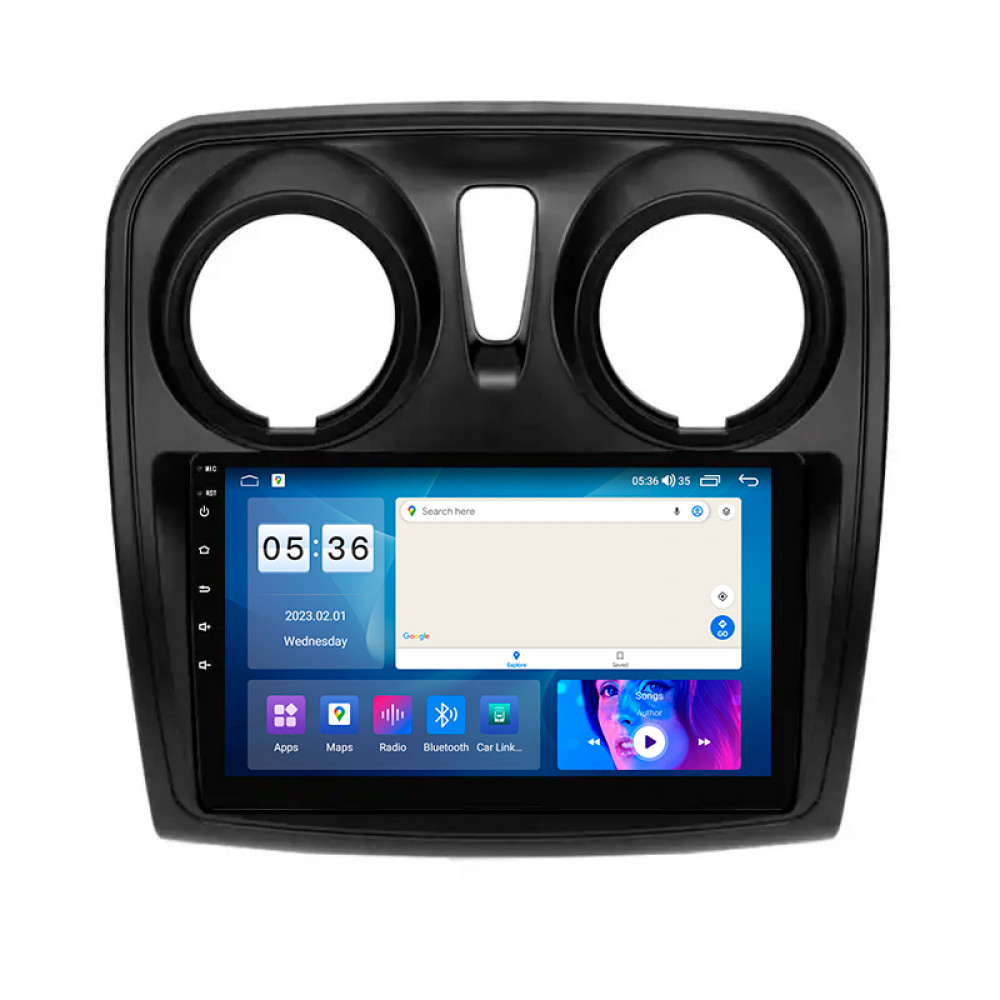 Штатная магнитола Lesko для Renault Lodgy  2012-н.в экран 9" 2/32Gb CarPlay 4G Wi-Fi GPS Prime