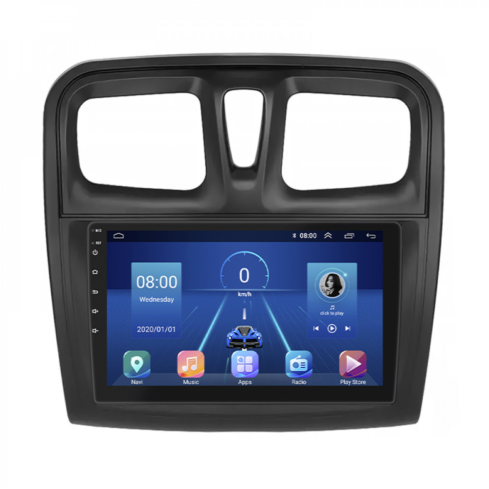 Штатная магнитола Lesko для Renault Logan II ver 2 2012-2018 экран 9" 6/128Gb 4G Wi-Fi GPS Top