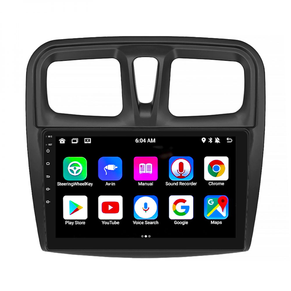 Штатная магнитола Lesko для Renault Sandero II 2013-2018 экран 9" 4/64Gb 4G Wi-Fi GPS Top