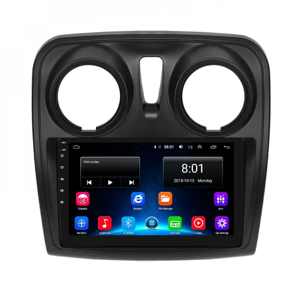 Штатная магнитола Lesko для Renault Sandero II ver 2 2013-2018 экран 9" 2/32Gb Wi-Fi GPS Base