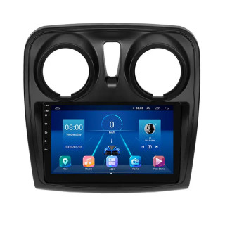 Штатная магнитола Lesko для Renault Sandero II ver 2 2013-2018 экран 9" 2/32Gb 4G Wi-Fi GPS Top