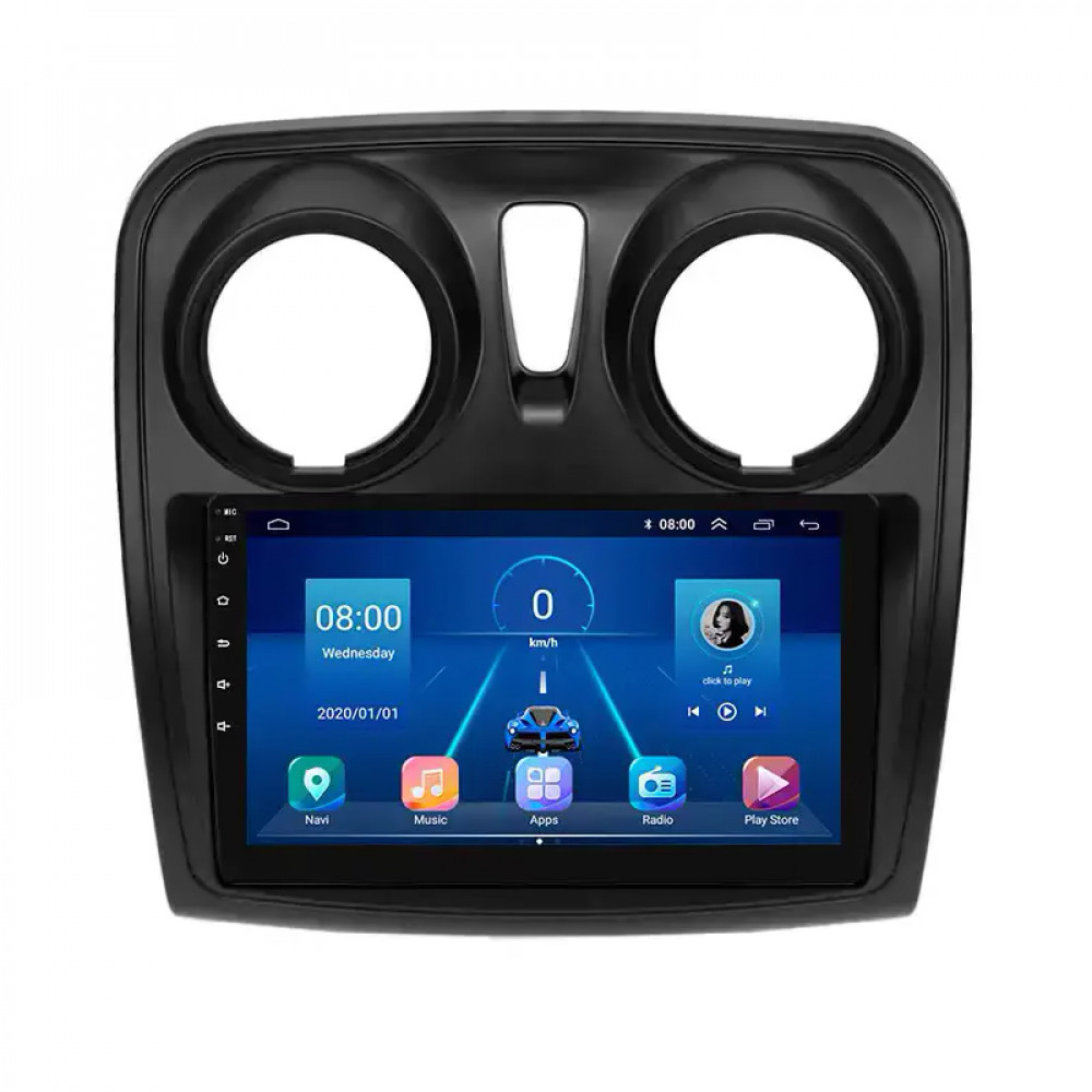 Штатная магнитола Lesko для Renault Sandero II Рестайлинг ver 2 2018-н.в экран 9" 4/64Gb 4G Wi-Fi GPS Top