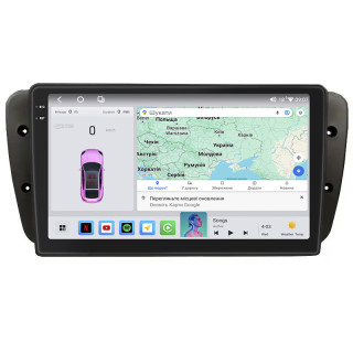 Штатная магнитола Lesko для SEAT Ibiza IV 2008-2012 экран 9" 4/64 QLED CarPlay 4G Wi-Fi GPS 360 Prime
