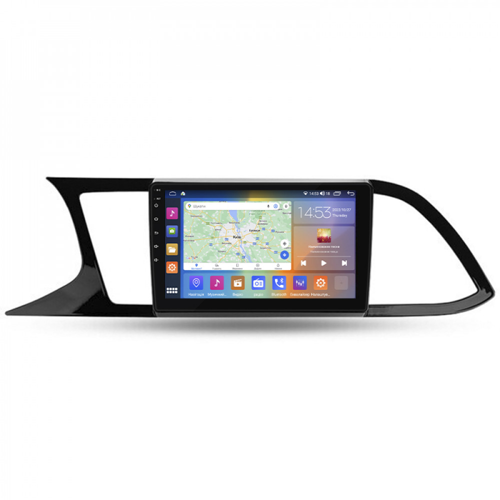 Штатная магнитола Lesko для SEAT Leon III Рестайлинг 2016-2020 экран 9" 2/32Gb CarPlay 4G Wi-Fi GPS Prime