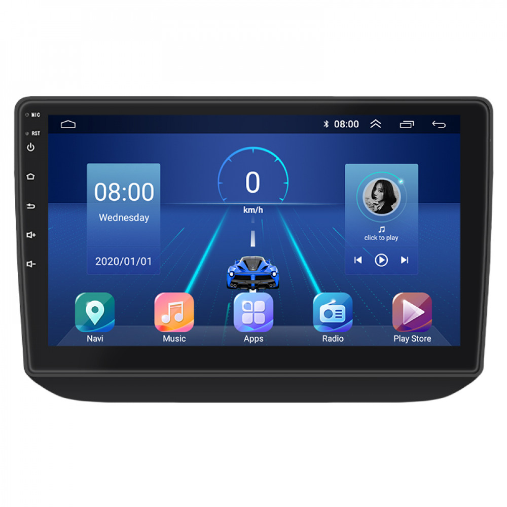 Штатная магнитола Lesko для Skoda Fabia II 2007-2010 экран 10" 4/32Gb 4G Wi-Fi GPS Top