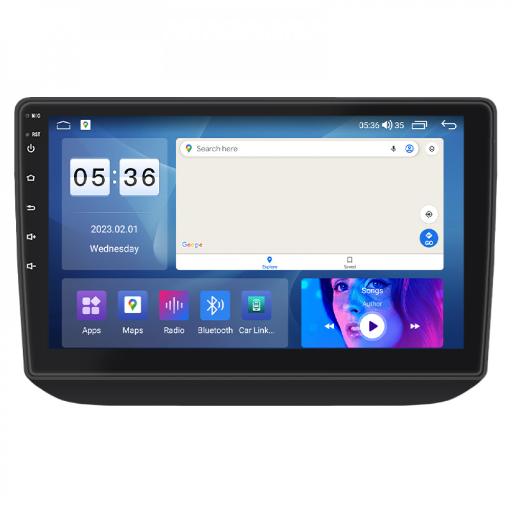 Штатная магнитола Lesko для Skoda Fabia II Рестайлинг 2010-2014 экран 10" 2/32Gb CarPlay 4G Wi-Fi GPS Prime