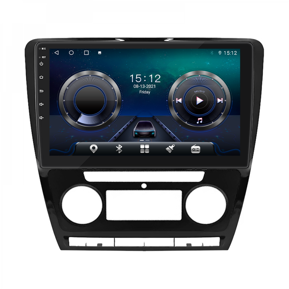 Штатная магнитола Lesko для Skoda Octavia II (A5) 2004-2009 экран 10" 4/32Gb 4G Wi-Fi GPS Top