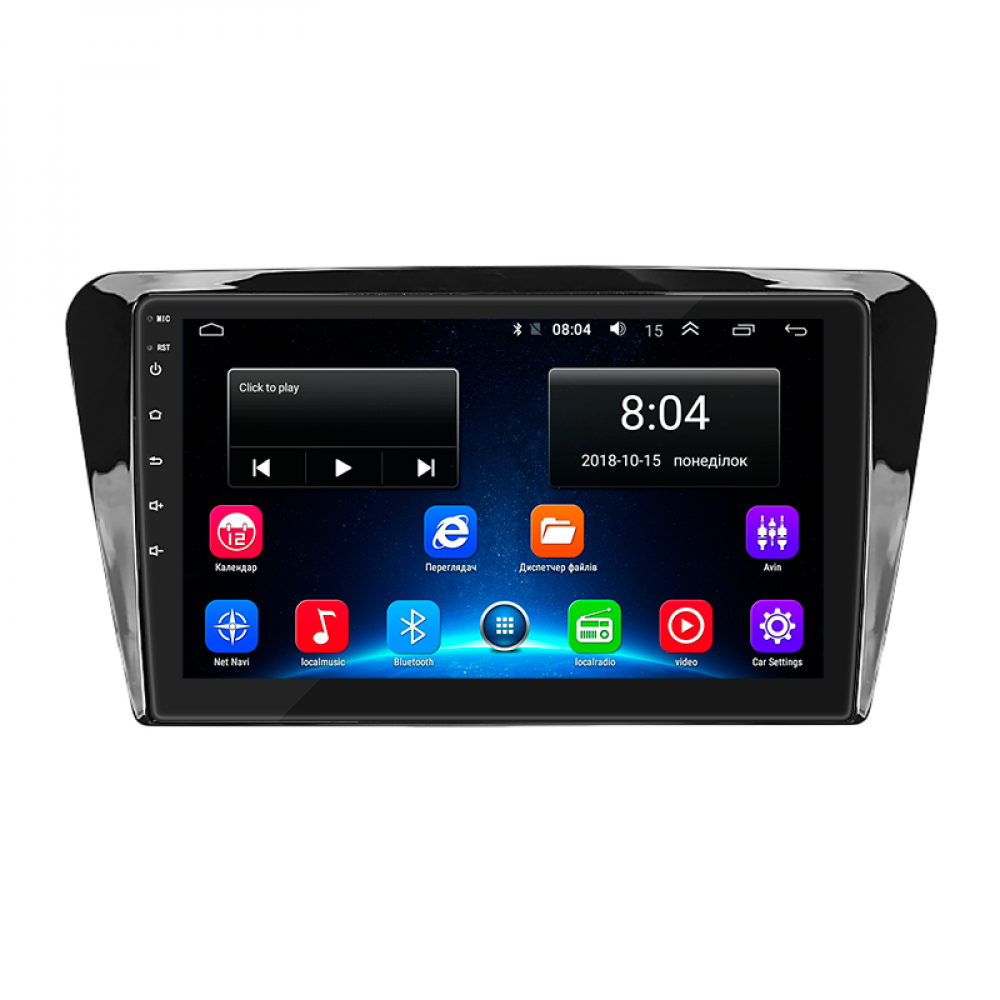 Штатная магнитола Lesko для Skoda Octavia III (A7) Рестайлинг 2017-2020 экран 10" 2/32Gb Wi-Fi GPS Base