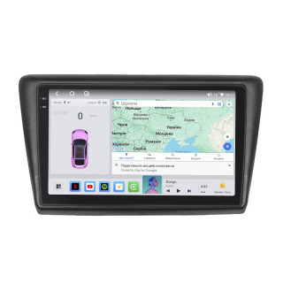 Штатная магнитола Lesko для Skoda Rapid I 2012-2017 экран 9" 4/64 QLED CarPlay 4G Wi-Fi GPS 360 Prime