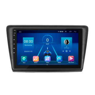 Штатная магнитола Lesko для Skoda Rapid I 2012-2017 экран 9" 6/128Gb 4G Wi-Fi GPS Top