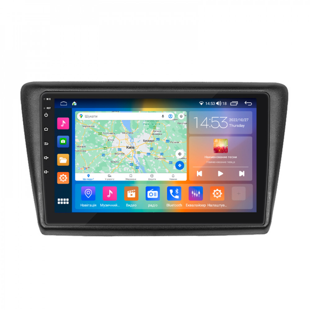 Штатная магнитола Lesko для Skoda Rapid I Рестайлинг 2017-2020 экран 9" 2/32Gb CarPlay 4G Wi-Fi GPS Prime