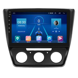 Штатная магнитола Lesko для Skoda Yeti I Рестайлинг 2013-2018 экран 10" 2/32Gb 4G Wi-Fi GPS Top