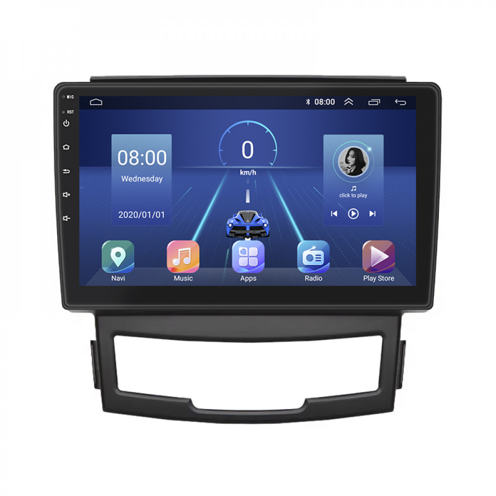 Штатная магнитола Lesko для SsangYong Actyon II 2010-2013 экран 9" 4/64Gb 4G Wi-Fi GPS Top