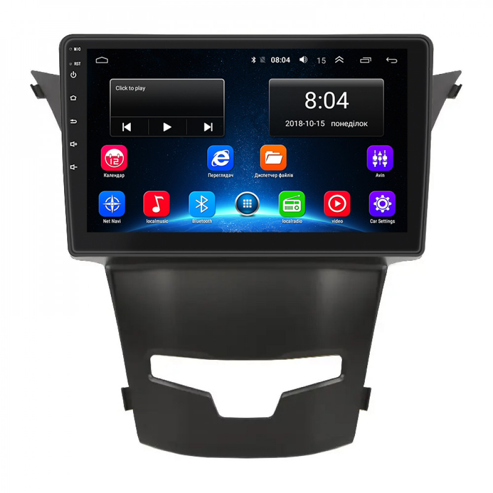 Штатная магнитола Lesko для SsangYong Korando III Рестайлинг 2013-2017 экран 9" 2/32Gb Wi-Fi GPS Base