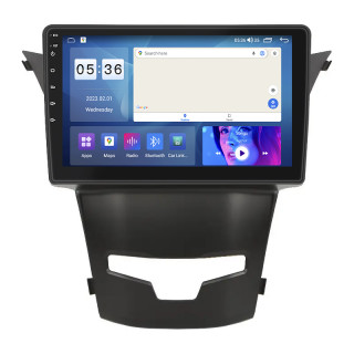 Штатная магнитола Lesko для SsangYong Korando III Рестайлинг 2013-2017 экран 9" 4/64Gb CarPlay 4G Wi-Fi GPS Prime