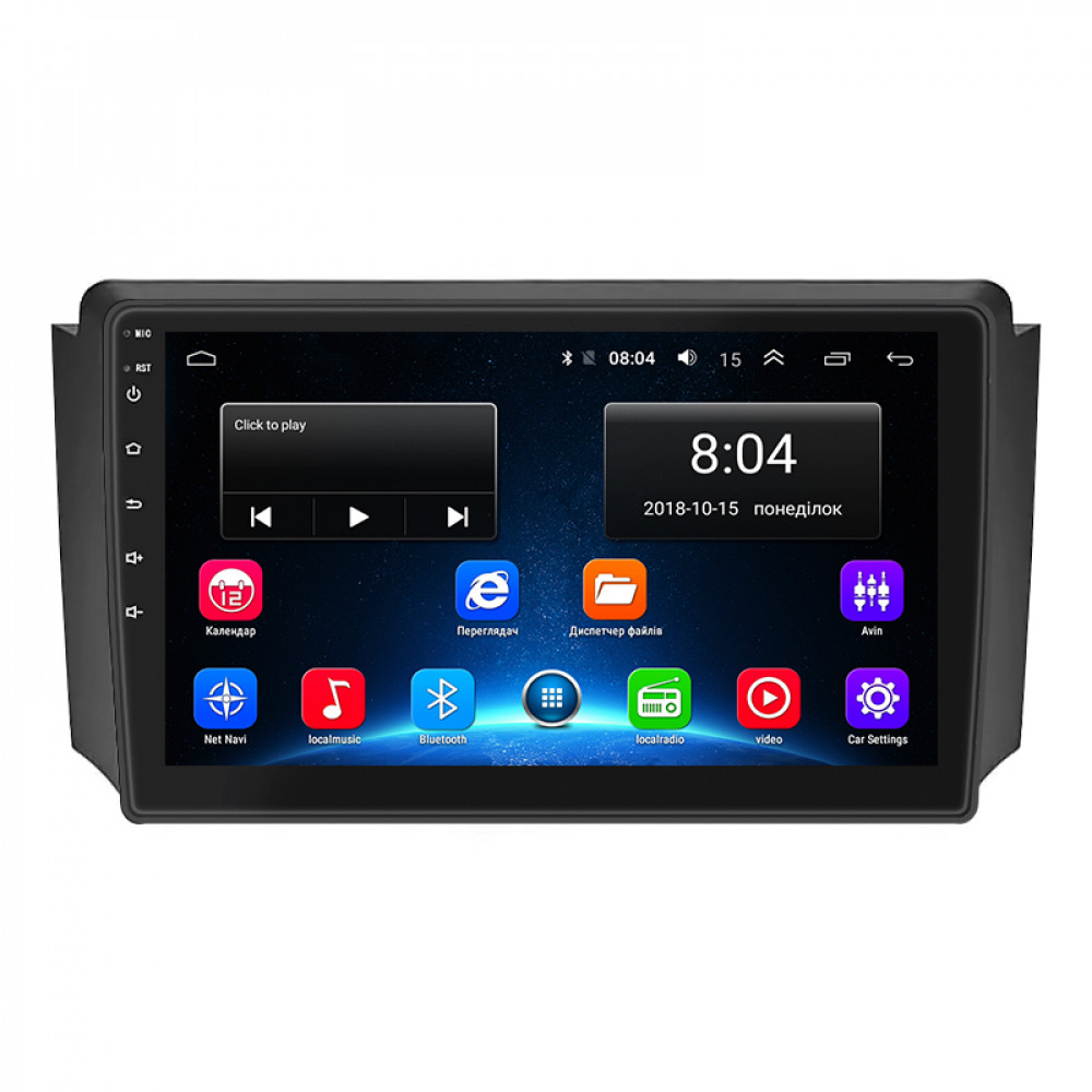 Штатная магнитола Lesko для SsangYong Rexton I 2001-2008 экран 9" 2/32Gb Wi-Fi GPS Base