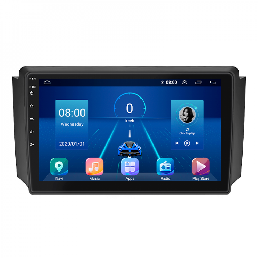 Штатная магнитола Lesko для SsangYong Rexton I 2001-2008 экран 9" 6/128Gb 4G Wi-Fi GPS Top