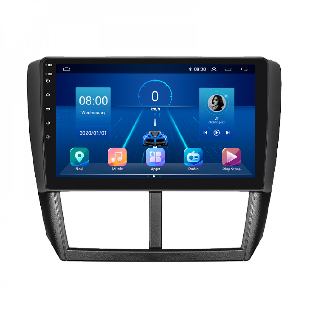 Штатная магнитола Lesko для Subaru Impreza III 2007-2011 экран 9" 6/128Gb 4G Wi-Fi GPS Top