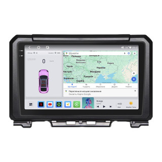 Штатная магнитола Lesko для Suzuki Jimny III Рестайлинг 2 2012-2019 экран 9" 4/64 QLED CarPlay 4G Wi-Fi GPS 360 Prime