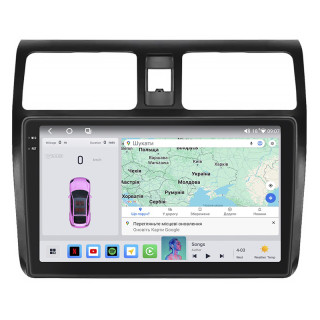 Штатная магнитола Lesko для Suzuki Swift III 2004-2011 экран 10" 4/64 QLED CarPlay 4G Wi-Fi GPS 360 Prime