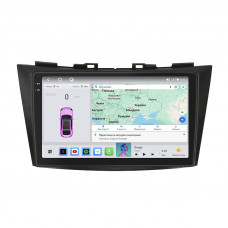 Штатная магнитола Lesko для Suzuki Swift IV 2011-2013 экран 9" 4/64 QLED CarPlay 4G Wi-Fi GPS 360 Prime