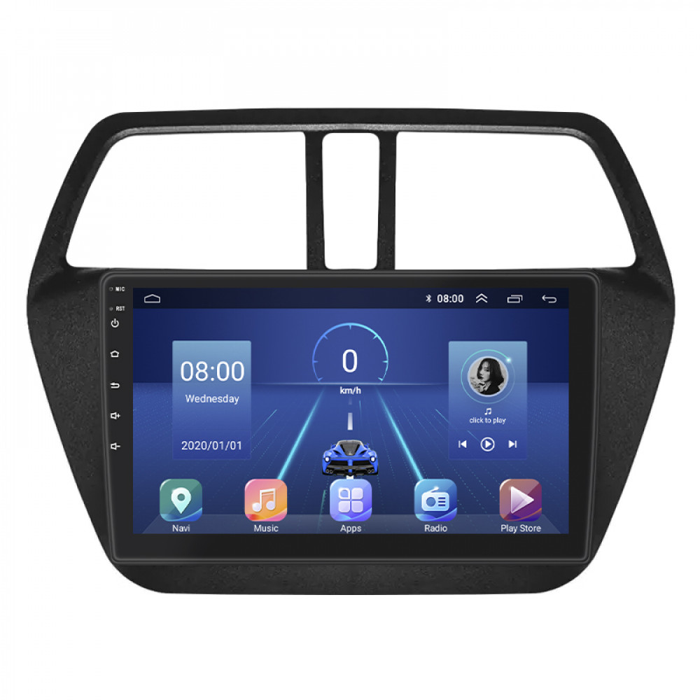 Штатная магнитола Lesko для Suzuki SX4 II (S-Cross) 2013-2016 экран 9" 6/128Gb 4G Wi-Fi GPS Top