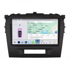 Штатная магнитола Lesko для Suzuki Vitara II Рестайлинг 2018-н.в. экран 9" 4/64 QLED CarPlay 4G Wi-Fi GPS 360 Prime