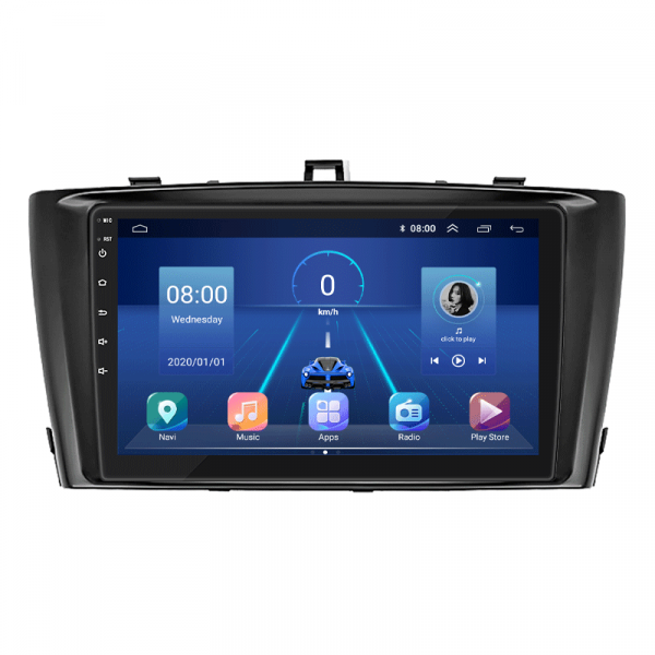 Штатная магнитола Lesko для Toyota Avensis III Рестайлинг 2011-2015 экран 9" 6/128Gb 4G Wi-Fi GPS Top