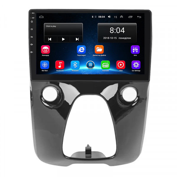 Штатная магнитола Lesko для Toyota Aygo II 2014-2018 экран 10" 2/32Gb Wi-Fi GPS Base
