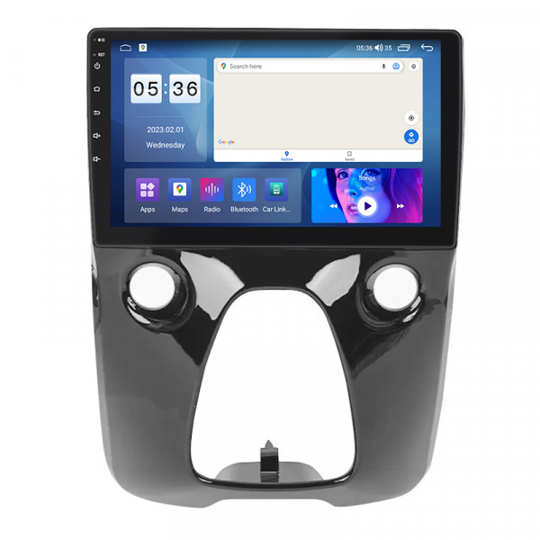 Штатная магнитола Lesko для Toyota Aygo II 2014-2018 экран 10" 4/64Gb CarPlay 4G Wi-Fi GPS Prime