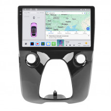 Штатная магнитола Lesko для Toyota Aygo II 2014-2018 экран 10" 4/64 QLED CarPlay 4G Wi-Fi GPS 360 Prime