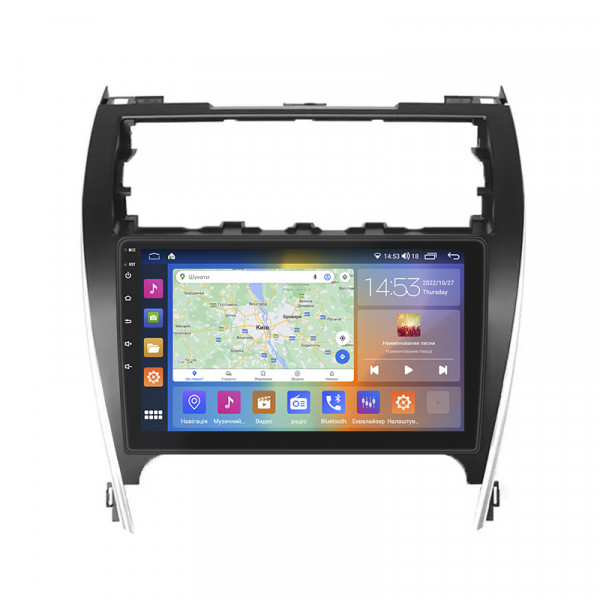 Штатная магнитола Lesko для Toyota Camry (USA) VII (XV50) 2011-2015 экран 10" 2/32Gb CarPlay 4G Wi-Fi GPS Prime