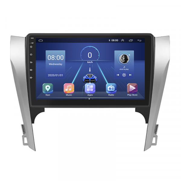 Штатная магнитола Lesko для Toyota Camry VII (XV50) 2011-2014 экран 10" 4/32Gb 4G Wi-Fi GPS Top