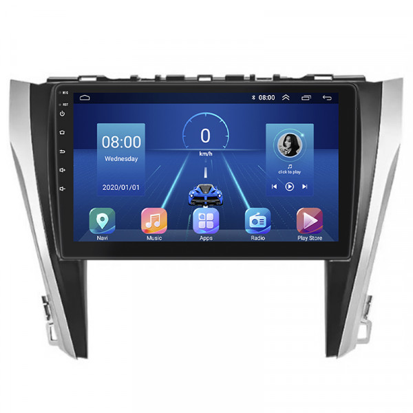 Штатная магнитола Lesko для Toyota Camry VII (XV50) Рестайлинг 2014-2017 экран 10" 4/64Gb 4G Wi-Fi GPS Top