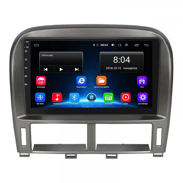 Штатная магнитола Lesko для Toyota Celsior III (F30) ver 2 2000-2003 экран 9" 2/32Gb Wi-Fi GPS Base