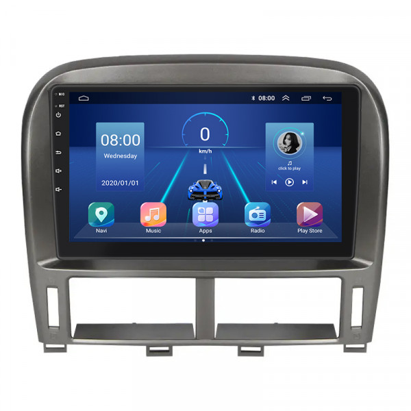 Штатная магнитола Lesko для Toyota Celsior III (F30) ver 2 2000-2003 экран 9" 6/128Gb 4G Wi-Fi GPS Top