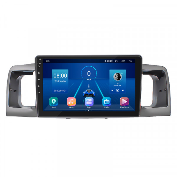 Штатная магнитола Lesko для Toyota Corolla IX (E120, E130) 2000-2004 экран 9" 2/32Gb Wi-Fi GPS Base