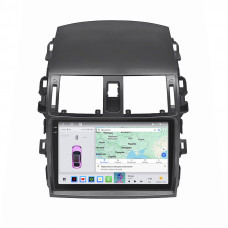 Штатная магнитола Lesko для Toyota Corolla IX (E120, E130) Рестайлинг 2003-2007 экран 9" 4/64 QLED CarPlay 4G Wi-Fi GPS 360 Prime