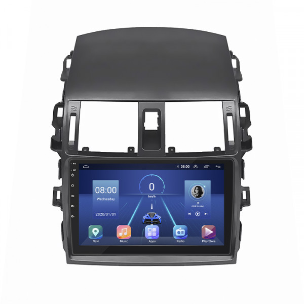 Штатная магнитола Lesko для Toyota Corolla IX (E120, E130) Рестайлинг 2003-2007 экран 9" 6/128Gb 4G Wi-Fi GPS Top