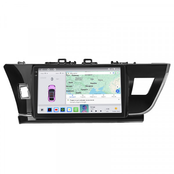 Штатная магнитола Lesko для Toyota Corolla XI (E160, E170) 2012-2016 экран 10" 4/64 QLED CarPlay 4G Wi-Fi GPS 360 Prime